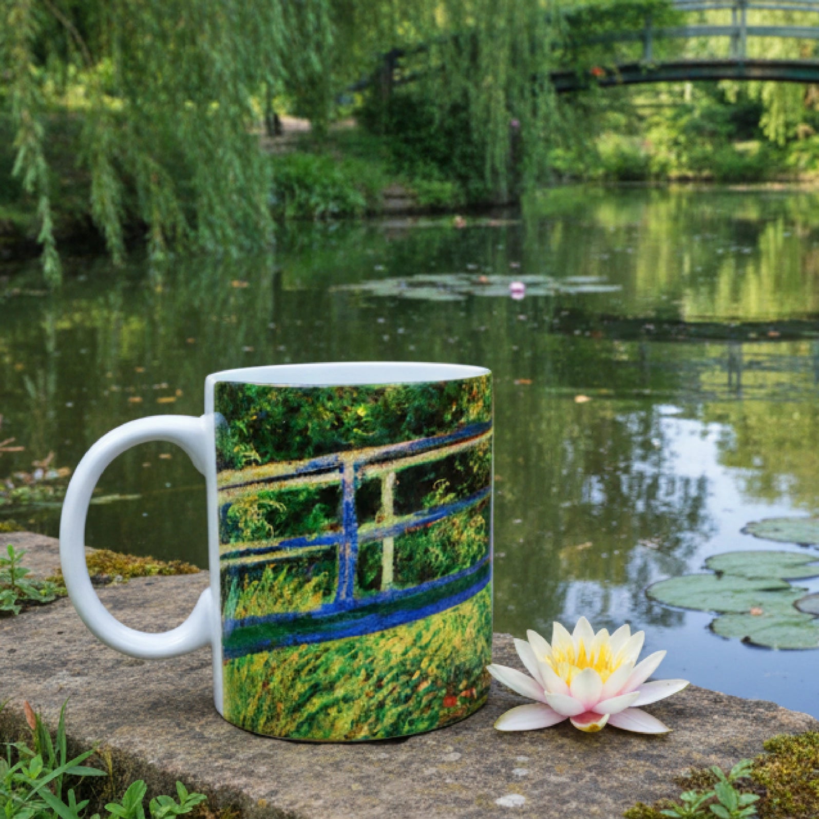 Monet - Japon Köprüsü (The Japanese Footbridge) Seramik Kupa