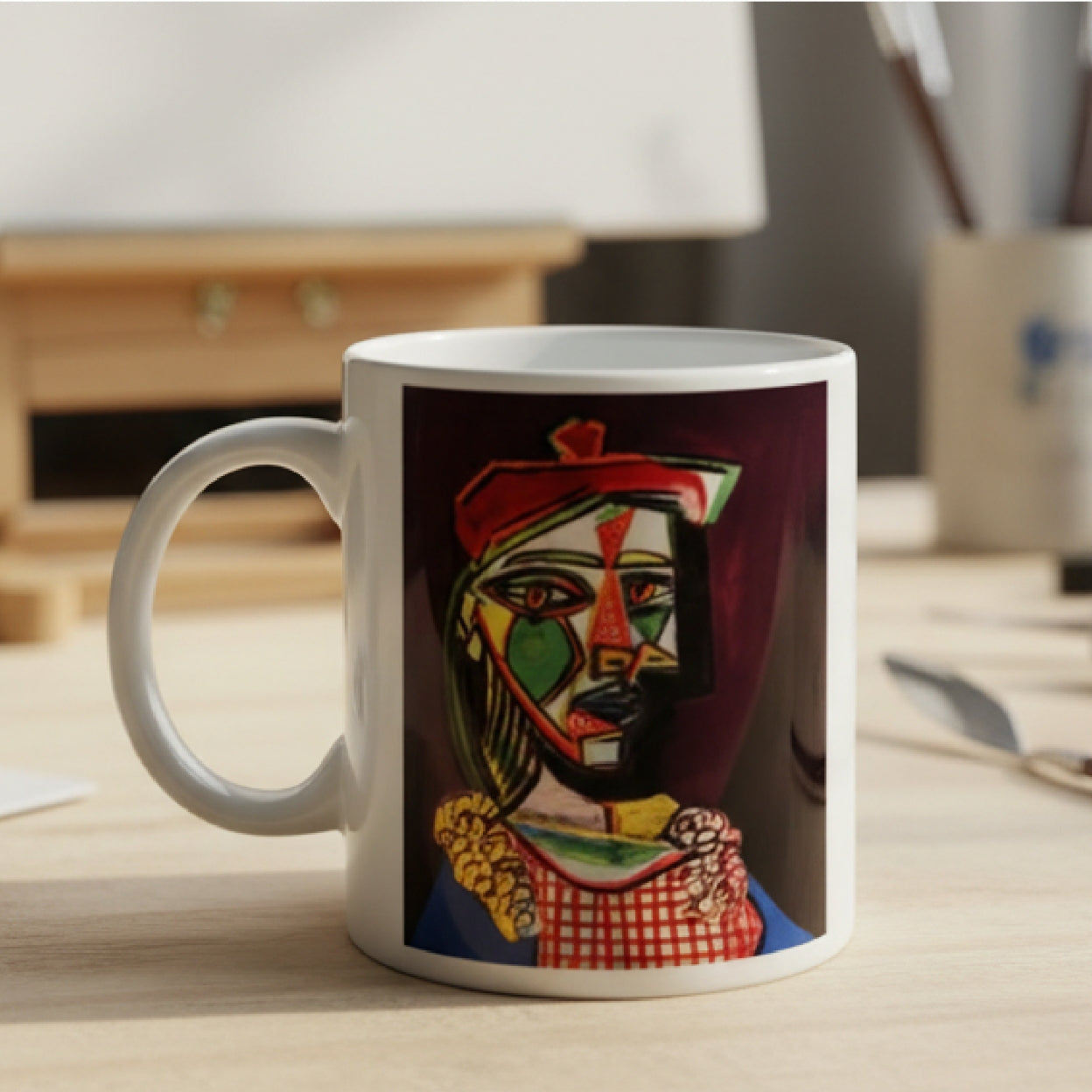 Picasso - Kırmızı Bereli Kız (Girl with a Red Beret) Seramik Kupa