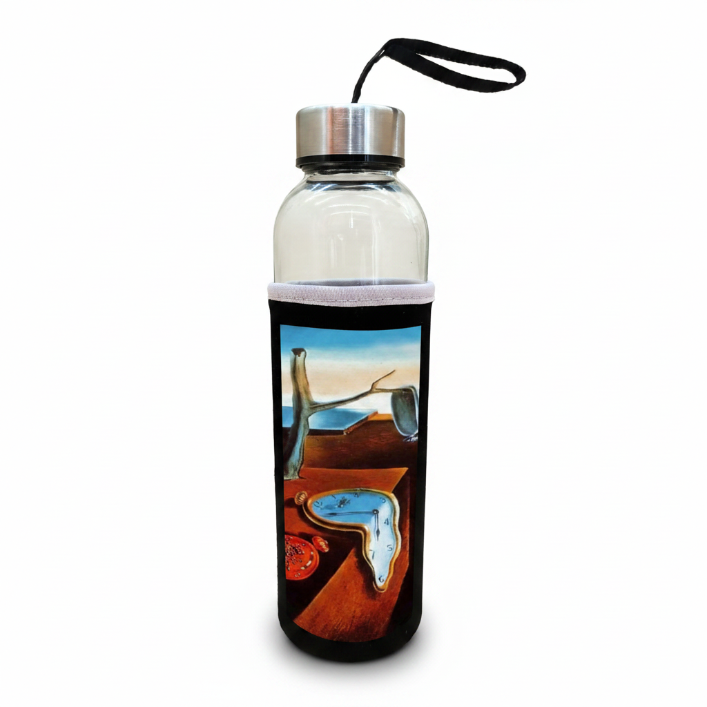 Dali – Belleğin Azmi (The Persistence of Memory) Kılıflı Cam Matara 500 ml – görsel 2