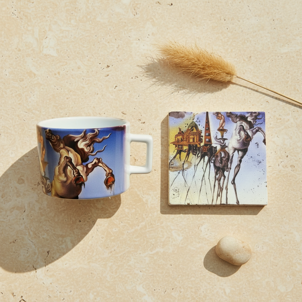 Dali – St. Anthony'nin Baştan Çıkışı (The Temptation of St. Anthony) Çay/Kahve Fincanı ve Bardak Altlığı Seti – görsel 2