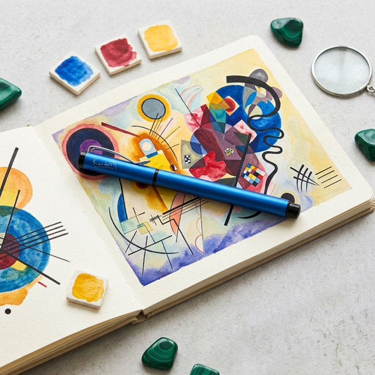 Kandinsky – İmzalı Metal Roller Kalem Mavi – görsel 2