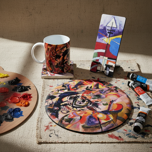 Kandinsky – Kupa, Bardak Altlığı, Mouse Pad ve Telefon Standı Seti – görsel 2