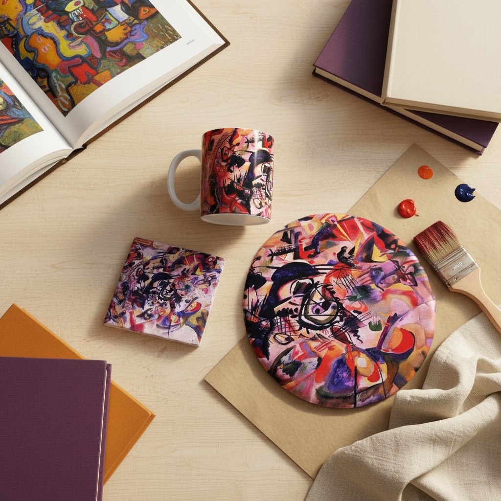 Kandinsky – Kupa, Mouse Pad ve Bardak Altlığı Seti – görsel 2