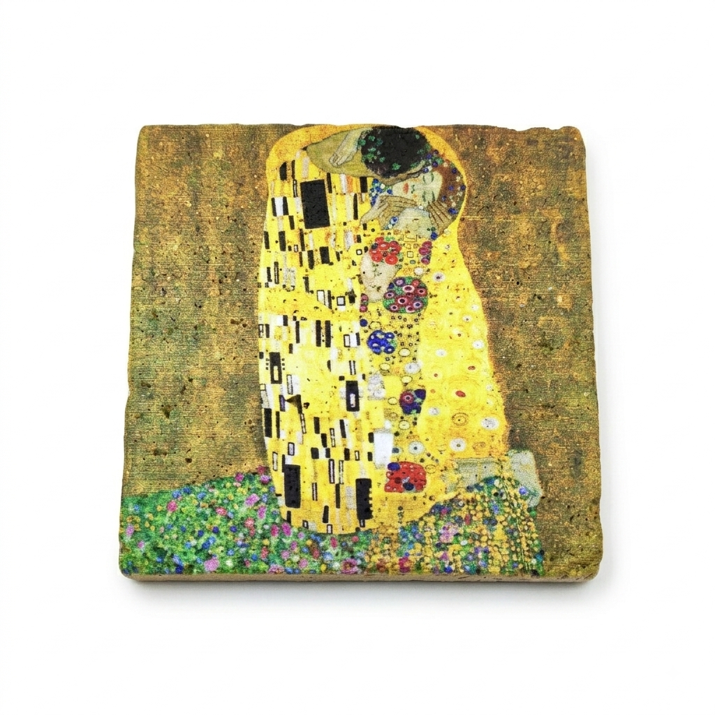Klimt – Öpücük (The Kiss) Kupa, Bardak Altlığı, Mouse Pad ve Telefon Standı Seti – görsel 4