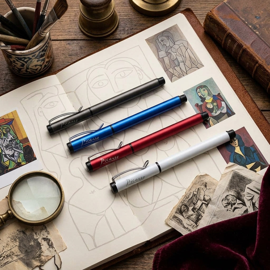 Picasso – İmzalı Metal Roller Kalem 4'lü Set – görsel 2
