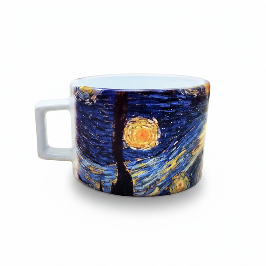 Sanatçılar Serisi – 6'lı Çay/Kahve Fincanı ve Bardak Altlığı Seti (Dali, Van Gogh, Picasso, Kandinsky, Frida Kahlo, Monet) – görsel 4