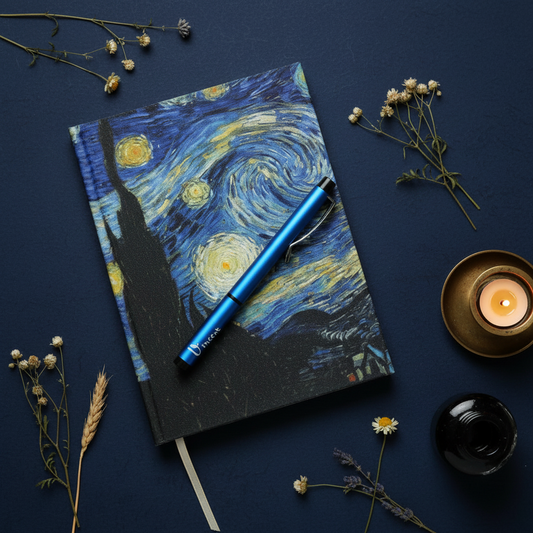 Van Gogh – Yıldızlı Gece (The Starry Night) Defter ve Kalem Seti – görsel 2