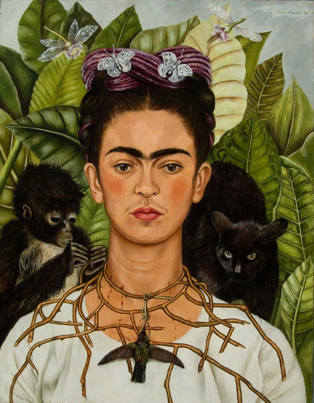 Dikenli Kolyeli Otoportre: Frida'nın Sembolleri