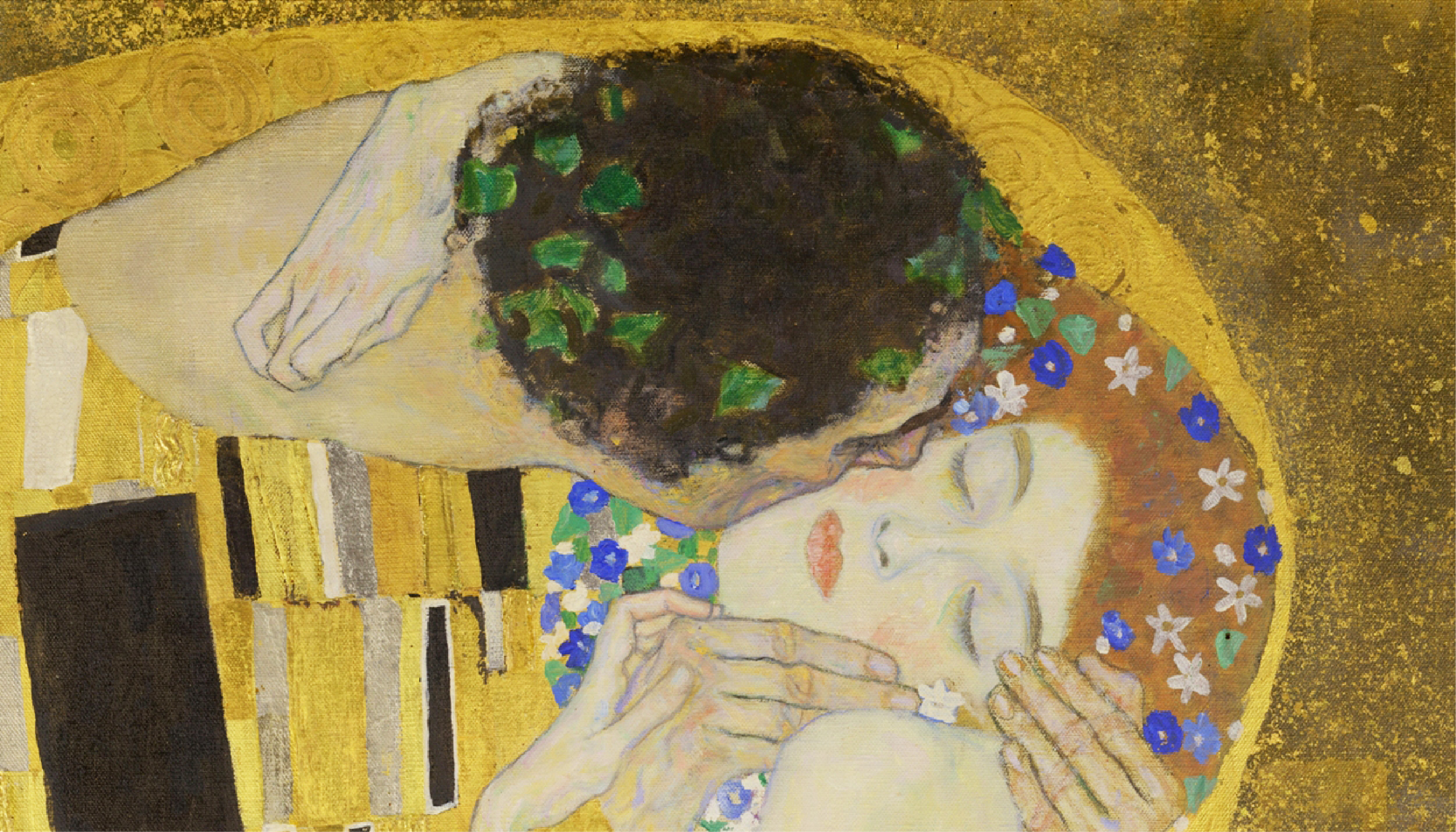 Gustav Klimt The Kiss eseri detayı
