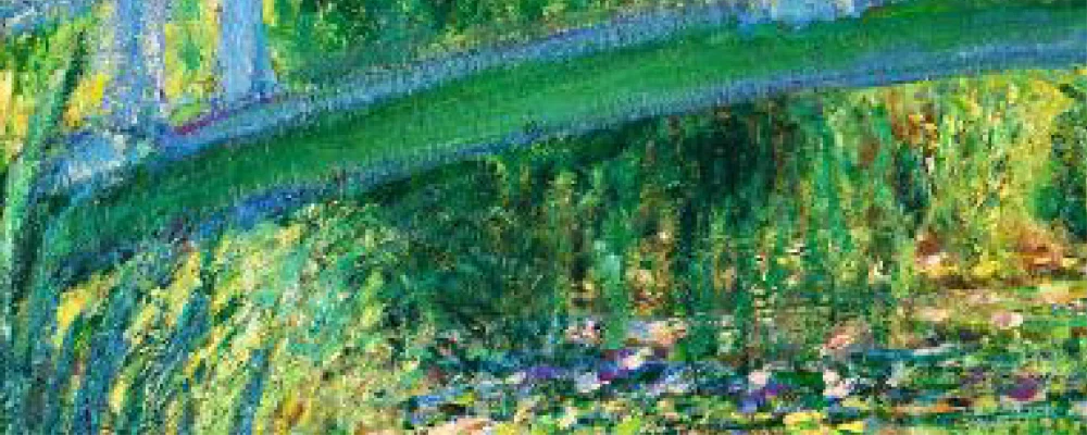 Claude Monet 'Japon Köprüsü' (The Japanese Footbridge) Tablosu Detayı