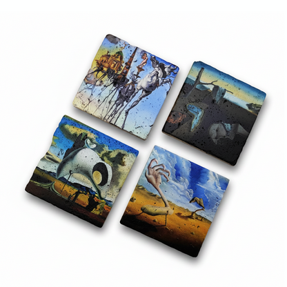 Dali – Doğal Taş Bardak Altlığı 4'lü Set