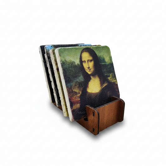Da Vinci – Doğal Taş Bardak Altlığı 4'lü Set