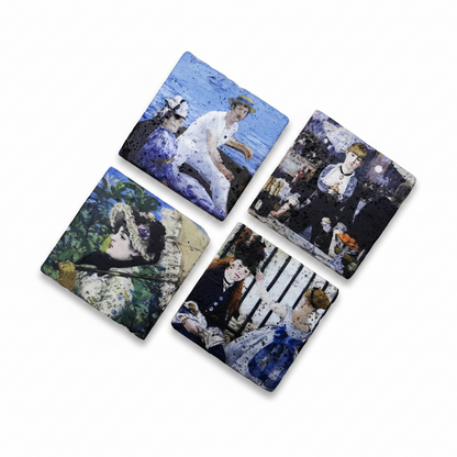 Edouard Manet – Doğal Taş Bardak Altlığı 4'lü Set