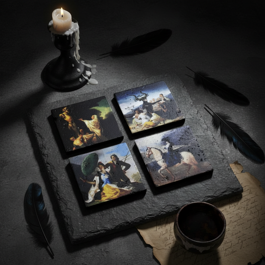 Francisco Goya – Doğal Taş Bardak Altlığı 4'lü Set
