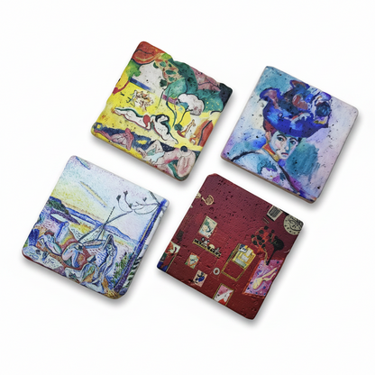 Matisse – Doğal Taş Bardak Altlığı 4'lü Set