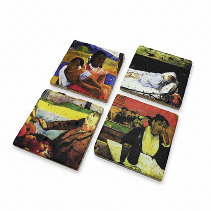 Paul Gauguin – Doğal Taş Bardak Altlığı 4'lü Set