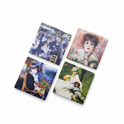 Pierre-Auguste Renoir – Doğal Taş Bardak Altlığı 4'lü Set