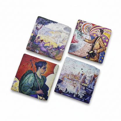 Paul Signac – Doğal Taş Bardak Altlığı 4'lü Set