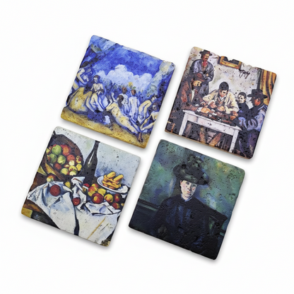Paul Cezanne – Doğal Taş Bardak Altlığı 4'lü Set