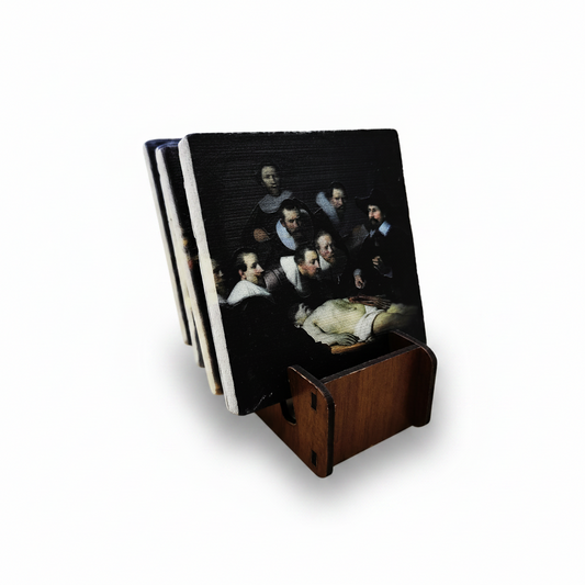 Rembrandt – Doğal Taş Bardak Altlığı 4'lü Set