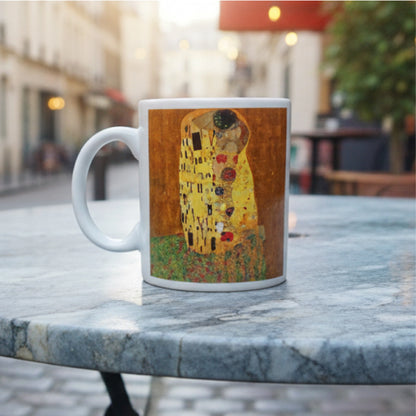 Klimt - Öpücük (The Kiss) Seramik Kupa
