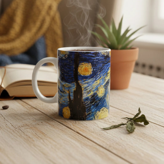 Van Gogh - Yıldızlı Gece (The Starry Night) Seramik Kupa
