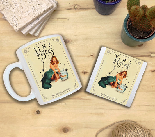 Burçlar – Balık Burcu Kupa ve Bardak Altlığı Seti