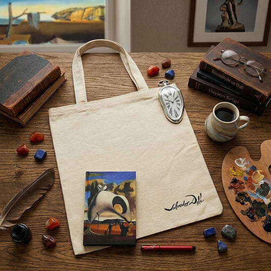 Dali – Atavistik Kalıntılar (Atavistic Vestiges) Defter, Kalem ve Kanvas Çanta Seti – görsel 2