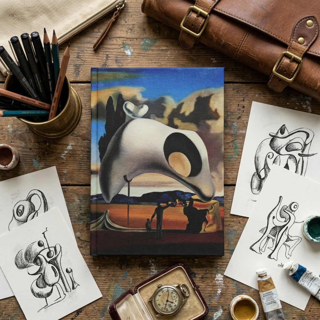Dali – Atavistik Kalıntılar (Atavistic Vestiges) Kumaş Kapaklı Defter 14x20 cm – görsel 2