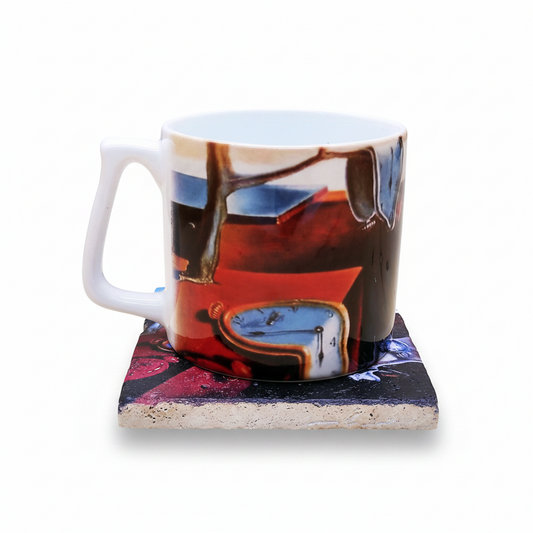 Dali – Belleğin Azmi (The Persistence of Memory) Yelken Kulplu Kupa ve Bardak Altlığı Seti
