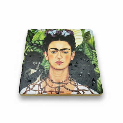 Frida Kahlo – Dikenli Kolyeli Otoportre (Self-Portrait with Thorn Necklace) Fincan, Bardak Altlığı, Defter, Kalem ve Kanvas Çanta Seti – görsel 7