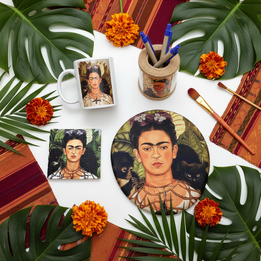 Frida Kahlo – Kupa, Mouse Pad, Bardak Altlığı ve Kalemlik Seti – görsel 2