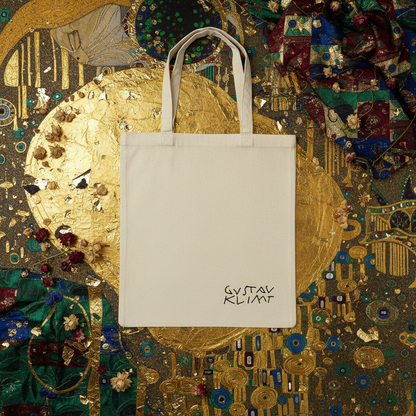 Klimt – İmzalı Kanvas Omuz Çantası 35x40 cm – görsel 3