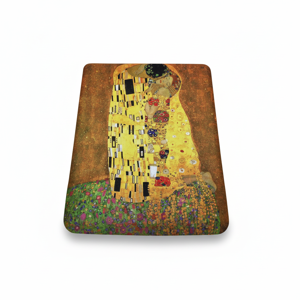 Klimt – Öpücük (The Kiss) Bilek Destekli Dikdörtgen Mouse Pad – görsel 2