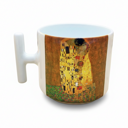 Klimt – Öpücük (The Kiss) T Kulplu Seramik Kupa