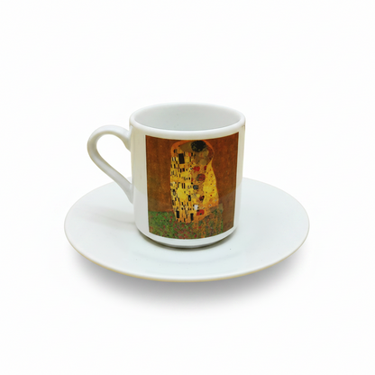 Klimt – Öpücük (The Kiss) Türk Kahvesi Fincanı