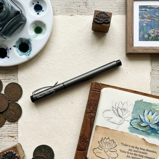Monet – İmzalı Metal Roller Kalem Füme – görsel 2