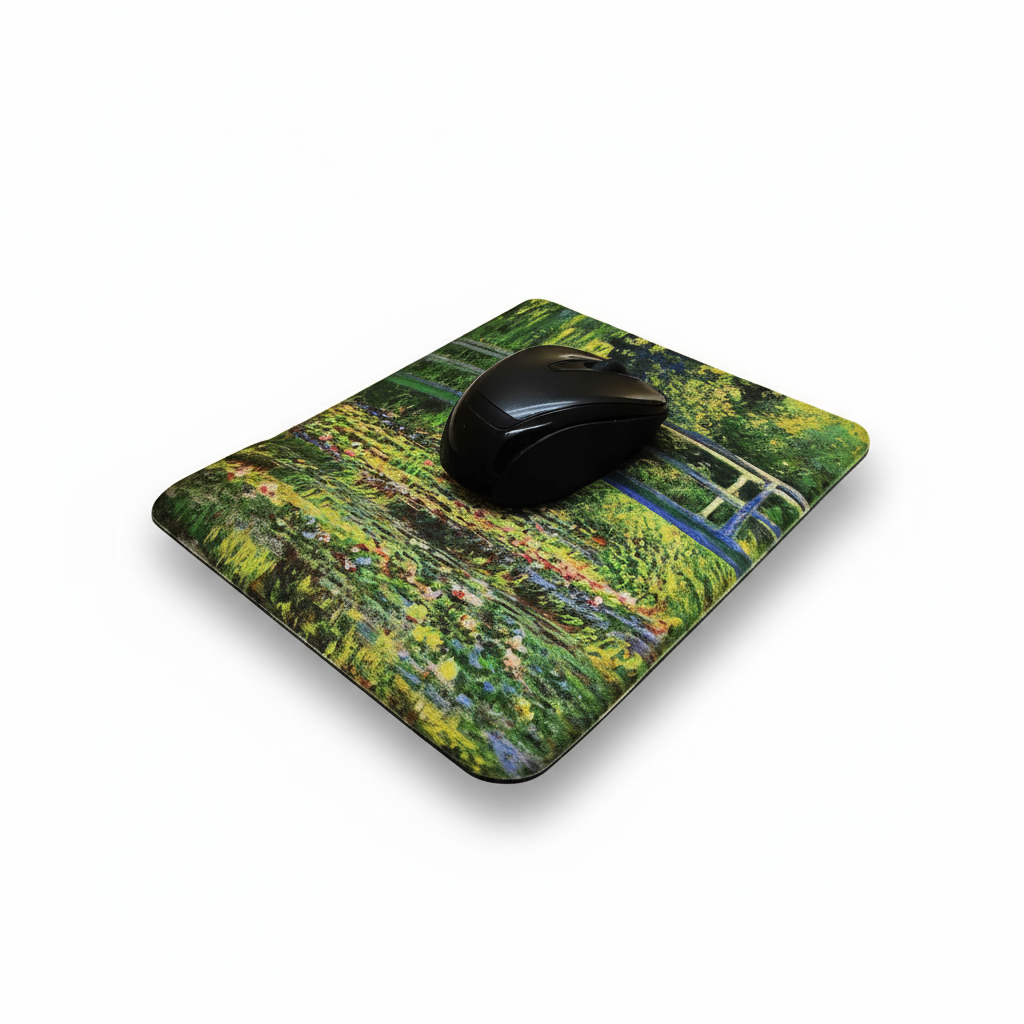 Monet – Japon Köprüsü (The Japanese Footbridge) Bilek Destekli Dikdörtgen Mouse Pad – görsel 3