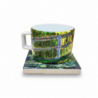Monet – Japon Köprüsü (The Japanese Footbridge) Çay/Kahve Fincanı ve Bardak Altlığı Seti