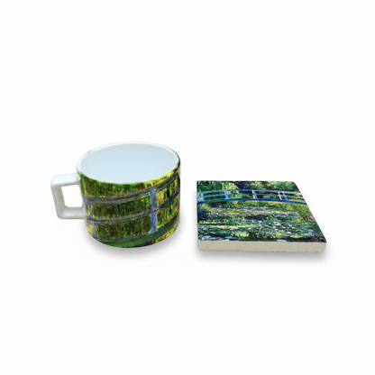 Monet – Japon Köprüsü (The Japanese Footbridge) Çay/Kahve Fincanı ve Bardak Altlığı Seti – görsel 4
