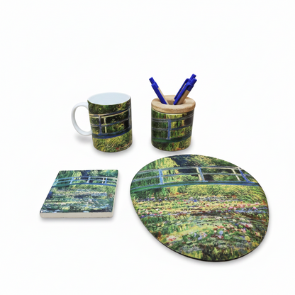 Monet – Japon Köprüsü (The Japanese Footbridge) Kupa, Mouse Pad, Bardak Altlığı ve Kalemlik Seti