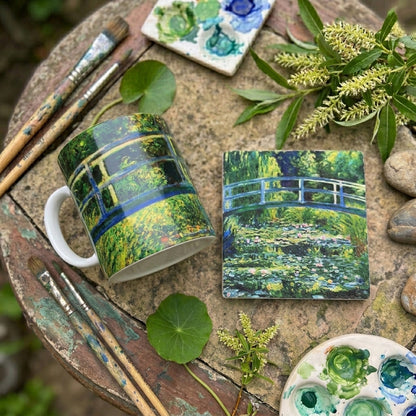 Monet – Japon Köprüsü (The Japanese Footbridge) Kupa ve Bardak Altlığı Seti – görsel 2
