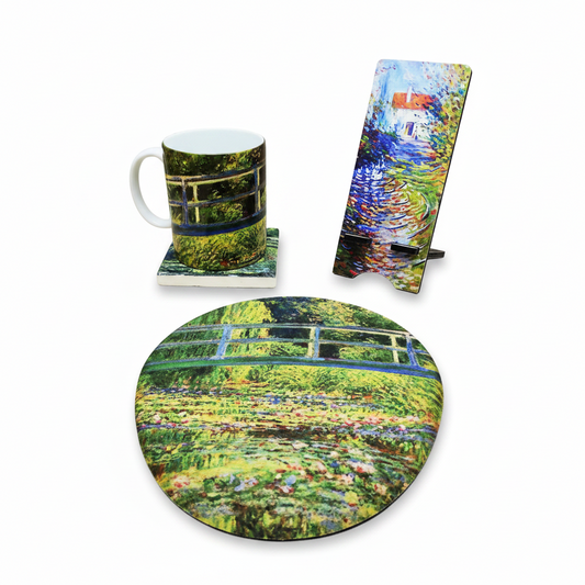 Monet – Kupa, Bardak Altlığı, Mouse Pad ve Telefon Standı Seti