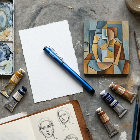 Picasso – İmzalı Metal Roller Kalem Mavi – görsel 2