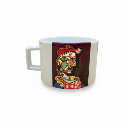 Picasso – Kırmızı Bereli Kız (Girl with a Red Beret) Çay/Kahve Fincanı ve Bardak Altlığı Seti – görsel 5