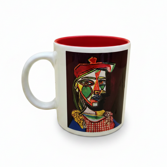 Picasso – Kırmızı Bereli Kız (Girl with a Red Beret) İçi Kırmızı Seramik Kupa