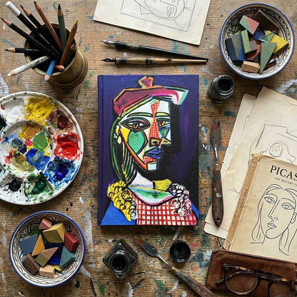 Picasso – Kırmızı Bereli Kız (Girl with a Red Beret) Kumaş Kapaklı Defter 14x20 cm – görsel 2