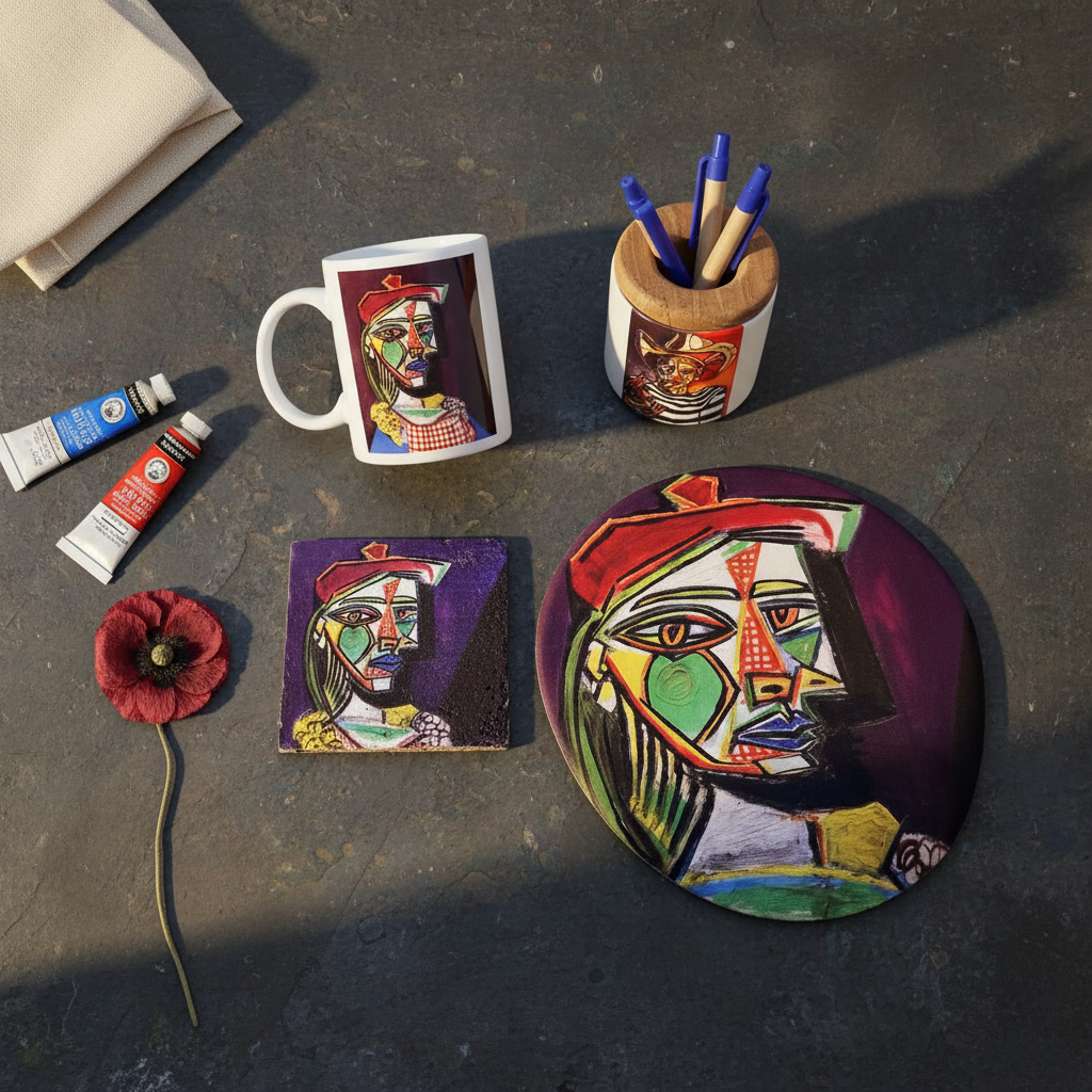 Picasso – Kupa, Mouse Pad, Bardak Altlığı ve Kalemlik Seti – görsel 2