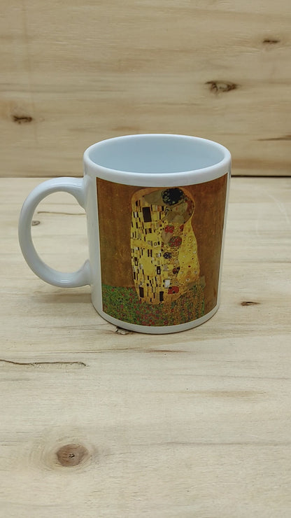 Klimt - Öpücük (The Kiss) Seramik Kupa