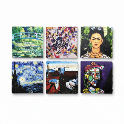 Sanatçılar Serisi – 6'lı Kupa ve Bardak Altlığı Seti (Dali, Van Gogh, Picasso, Kandinsky, Frida Kahlo, Monet) – görsel 10